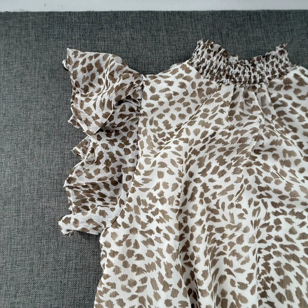Express Mini Dress Tiered‎ Ruffle High neck Cinched waist XS Lined